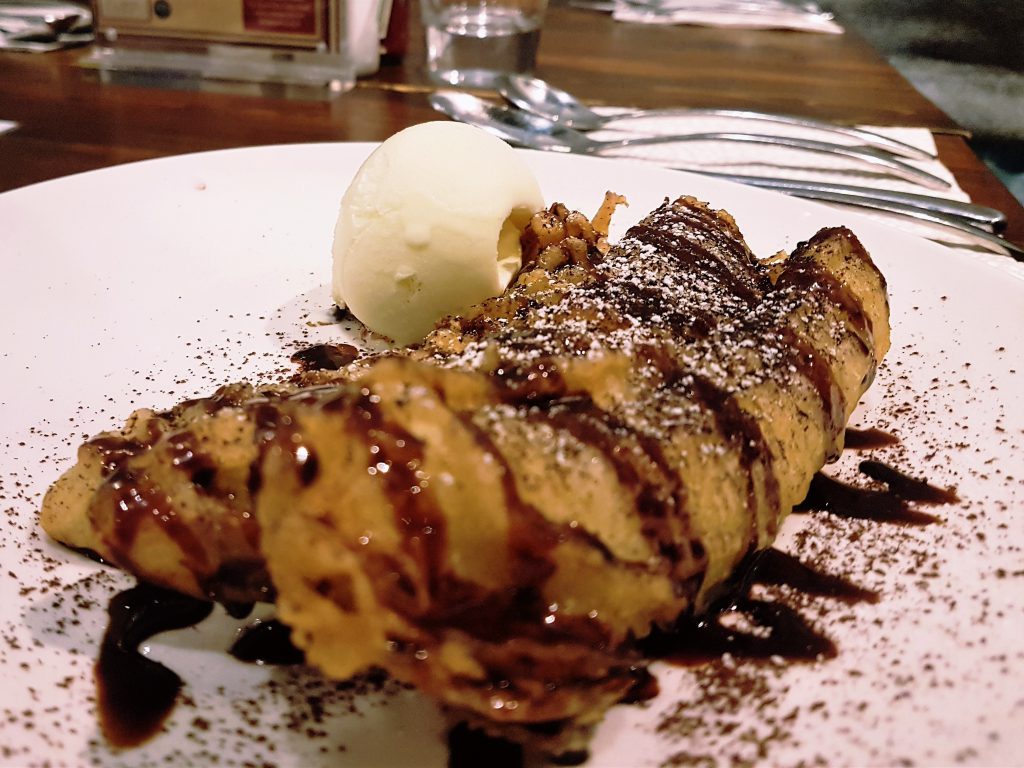 Banana Fritters with Ice Cream